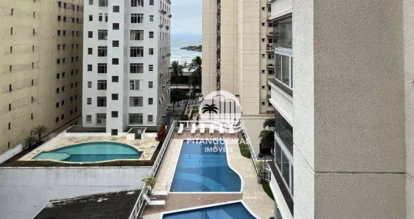 Apartamento com 3 dormitórios à venda, 105 m² - pitangueiras - guarujá/sp