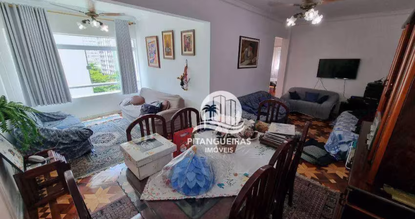 Apartamento com 3 dormitórios à venda, 120 m² - pitangueiras - guarujá/sp