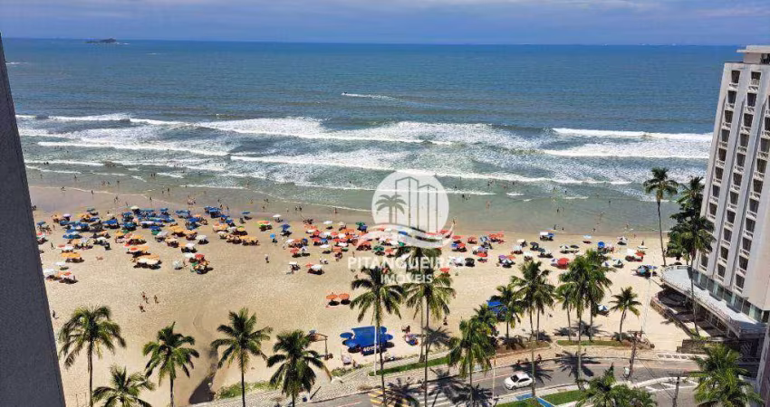Apartamento amplo com excelente vista para o mar na Praia das Pitangueiras no Guarujá