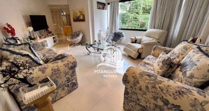 Apartamento com 3 dormitórios à venda, 140 m² - pitangueiras - guarujá/sp
