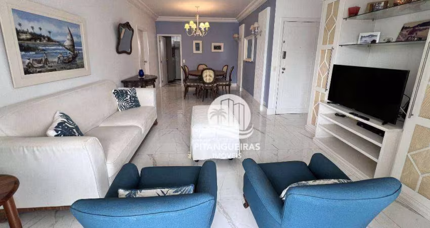 Apartamento com 3 dormitórios para alugar, 140 m² por R$ 8.002,00/mês - Pitangueiras - Guarujá/SP