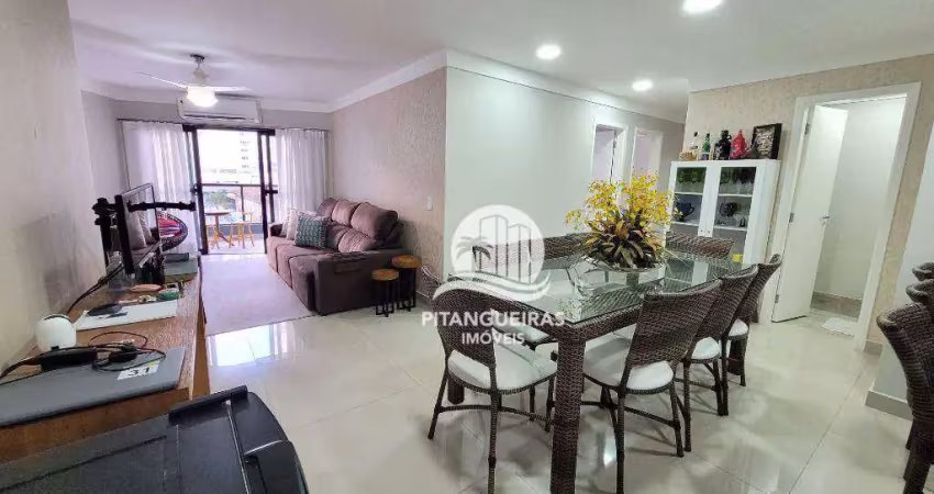 Apartamento com 4 dormitórios à venda, 140 m² - pitangueiras - guarujá/sp