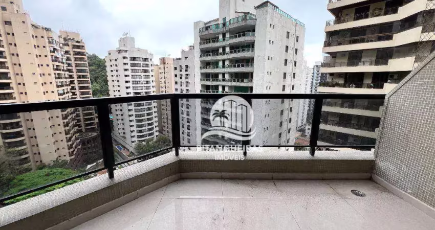 Apartamento com 3 dormitórios à venda, 115 m²  - pitangueiras - guarujá/sp