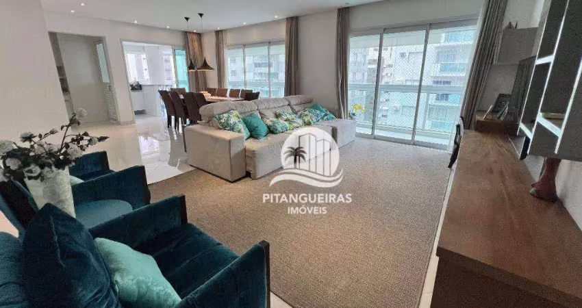 Apartamento com 3 dormitórios à venda, 175 m² - pitangueiras - guarujá/sp