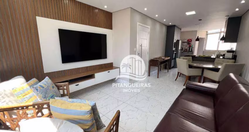Apartamento com 2 dormitórios à venda, 85 m² - pitangueiras - guarujá/sp