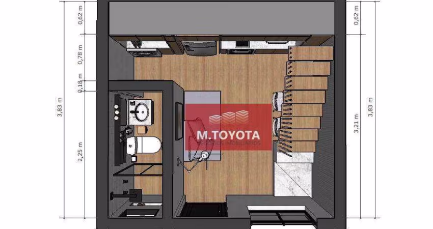 Apartamento tipo loft - para locação residencial ou comercial