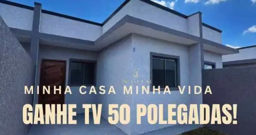 Casa térrea à venda com 2 dormitórios, design moderno e amplo quintal -  136m² de terreno no campo de santana por r$ 315.000,00| minha casa minha vida