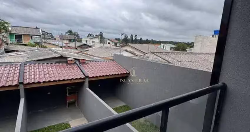 Sobrado à venda no bairro santa rita|frente para rua, 71m², 2 dormitórios com sacada, espaço gourmet com churrasqueira e 2 vagas| entrada reduzida