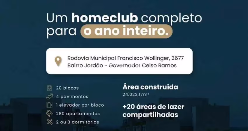 Villa jordão home club- lançamento em governador celso ramos sc