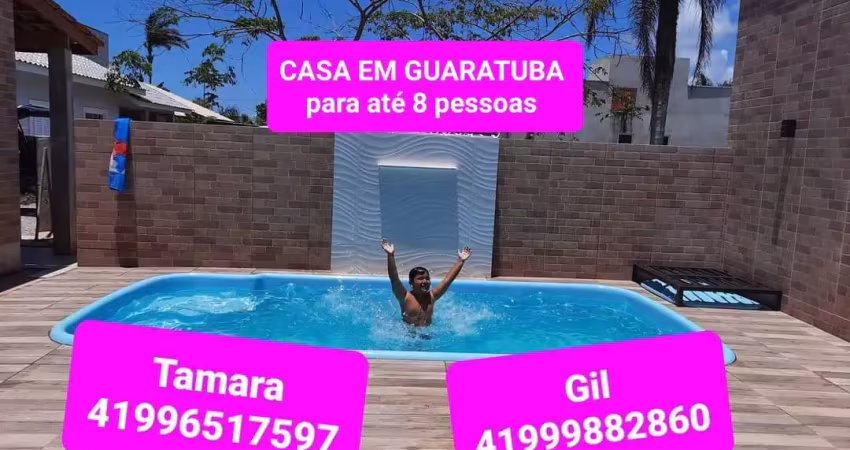 Casa piscina guaratuba  à 800 mts praia próx. café curaçao  e hotel santa paula