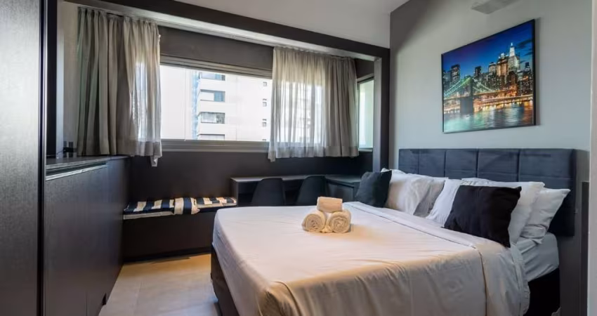 Imperdível studio para venda com 1 quarto, sendo 1 suíte, 18m²
