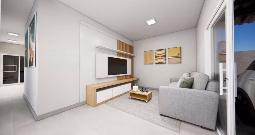 Aconchegante casa tipo para venda com 2 quartos, sendo 2 suítes, 80m²