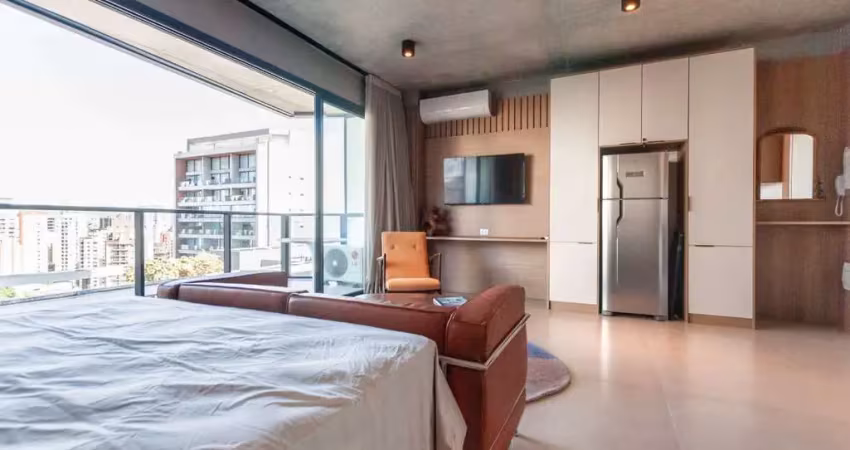 Agradável apartamento tipo para venda em itaim bibi com 1 quarto, 42m²
