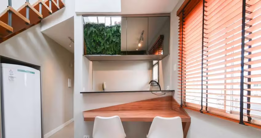 Aconchegante cobertura para venda em jardim paulista com 1 quarto, 58m²