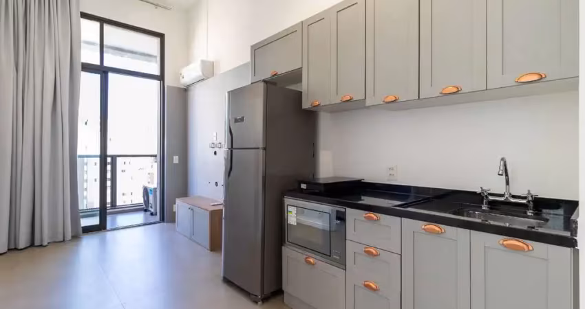 Versátil studio para venda em moema com 1 quarto, 34m²