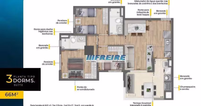 Apartamento com 3 dormitórios à venda, 66 m² por r$ 699.600,00 - vila prudente (zona leste) - são paulo/sp