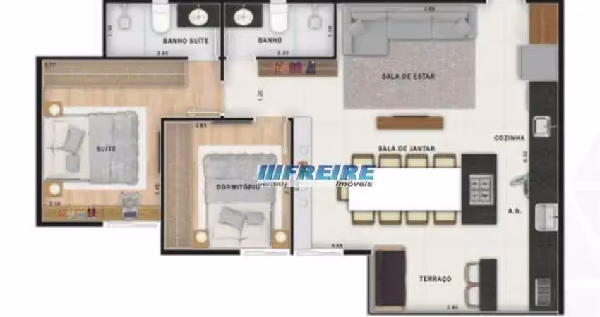 Apartamento com 2 dormitórios à venda, 65 m² por R$ 635.130,00 - Vila Assunção - Santo André/SP