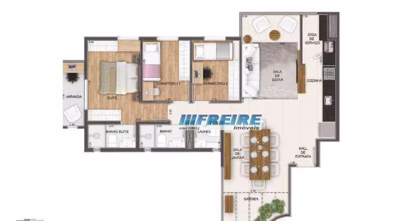 Apartamento com 3 dormitórios à venda, 89 m² por R$ 779.000,00 - Vila Floresta - Santo André/SP