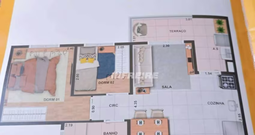 Apartamento com 2 dormitórios à venda, 41 m² por R$ 500.000 - Campestre - Santo André/SP