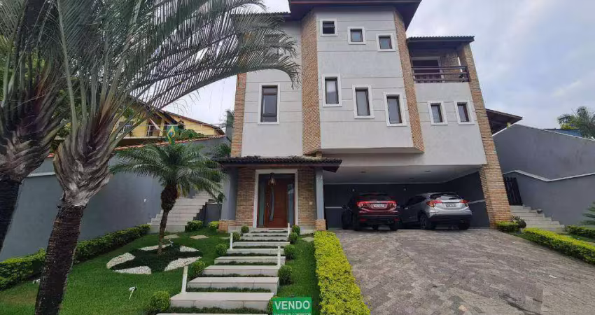 Casa com 5 dormitórios, 2 suites e garagem para 6 carros 460 m² por r$ 1.800.000 - granja viana – nova higienopolis - jandira/sp