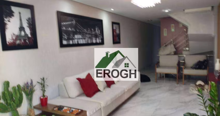 Sobrado com 3 dormitórios à venda, 182 m² por R$ 900.000,00 - Vila Valparaíso - Santo André/SP