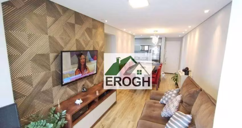 Apartamento com 3 dormitórios à venda, 70 m² por R$ 735.000,00 - Parque das Nações - Santo André/SP