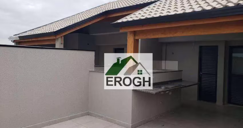 Cobertura com 2 dormitórios à venda, 82 m² por r$ 410.000 - parque joão ramalho - santo andré/sp