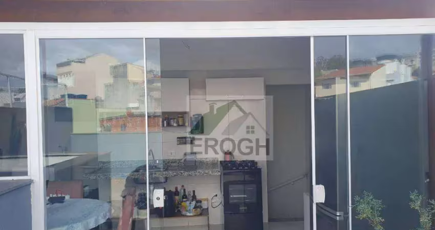 Cobertura com 2 dormitórios à venda, 92 m² por r$ 425.000 - parque das nações - santo andré/sp