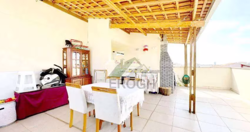 Cobertura à venda, 98 m² por r$ 380.000,00 - vila camilópolis - santo andré/sp