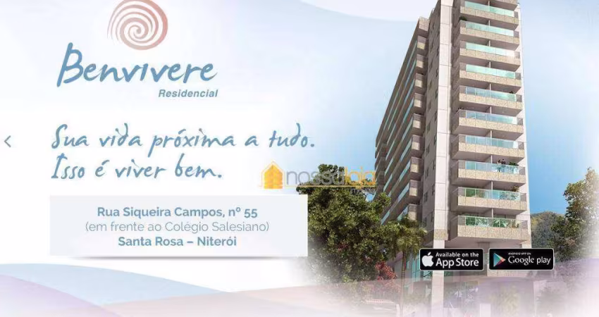 Apartamento com 2 dormitórios à venda, 81 m² - Santa Rosa - Niterói/RJ