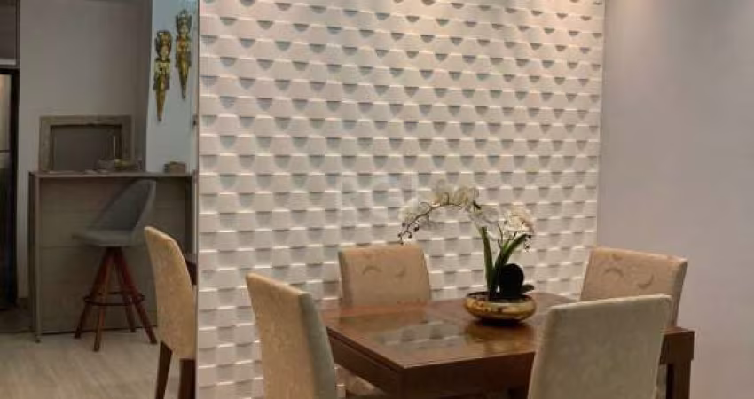 Apartamento com 3 dormitórios(1 suíte), sala com dois ambientes, cozinha, banheiro e área de serviço com chuurasqueira, telas de proteção nas janelas, cozinha sob medida,  sanca de gesso,  2 ar condic