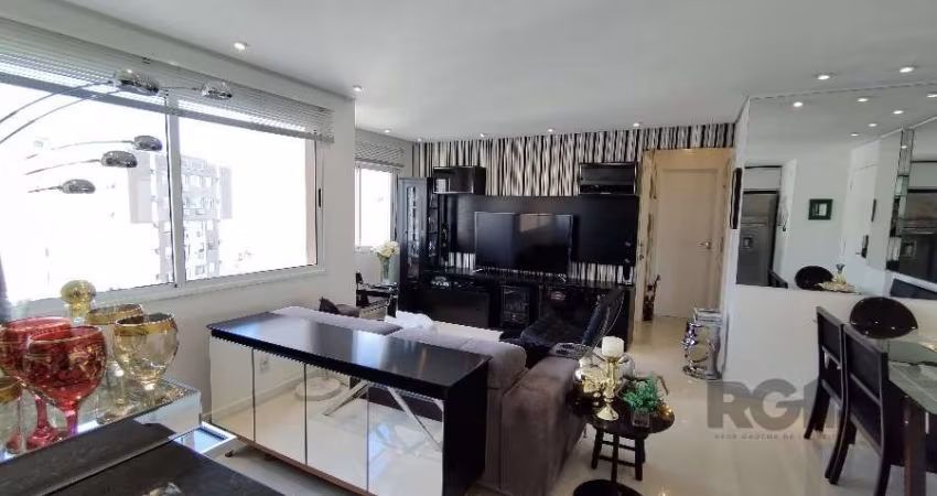 Apartamento de 65,52 m², semimobiliado, com 2 dormitórios sendo um com suite, sala, cozinha e banheiro, com pisos em porcelanato em todas as dependências e 1 vaga de garagem escriturada.&lt;BR&gt;Cond