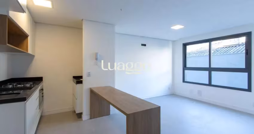 Apartamento 1 dormitório sendo suíte semi - mobiliado