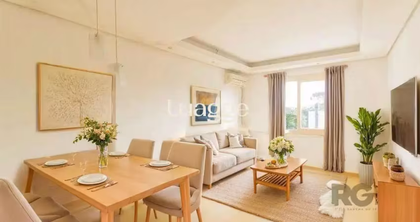 Apartamento semimobiliado para locação no bairro cavalhada - piso laminado - 60m² área privativa - 02 quartos - 01 vaga estacionamento