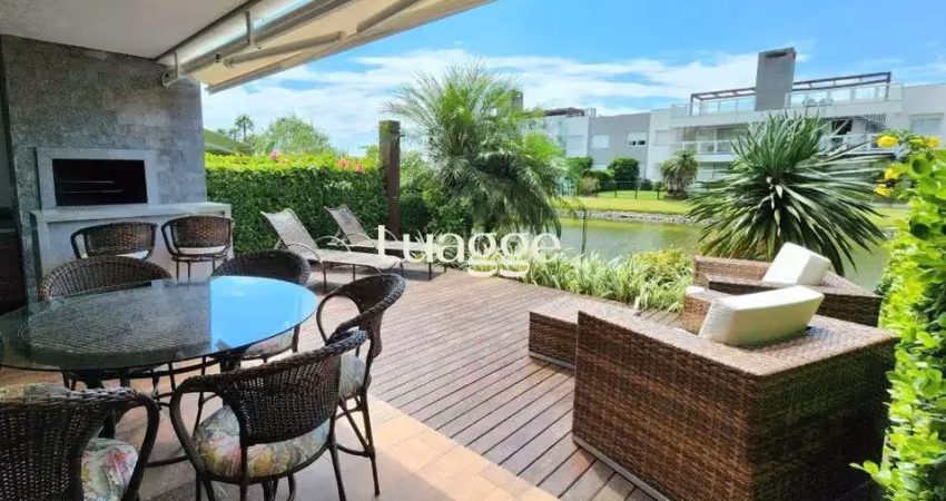 Apartamento garden no rossi atlântida, beira lago com 2 quartos e 131m² privativos com 2 vagas de garagem.