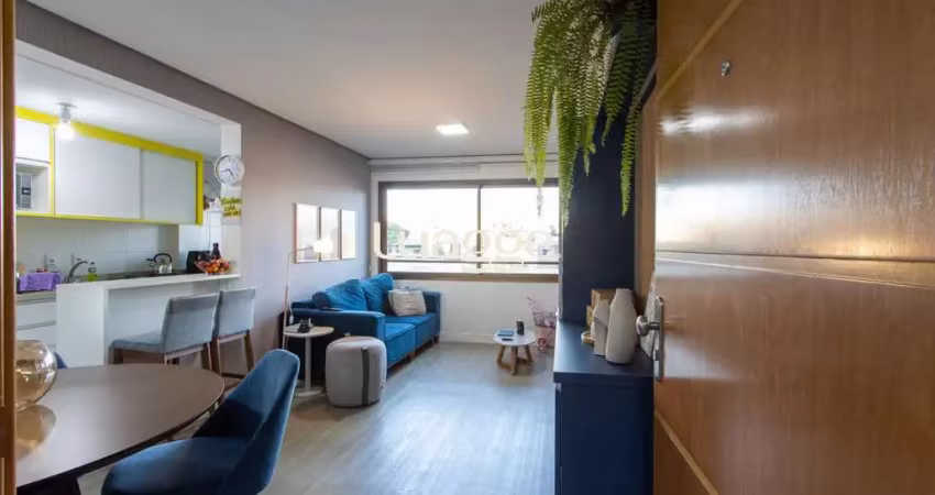 Apartamento de 62m², 2 dormitórios com suíte, churrasqueira, vaga coberta, infraestrutura completa, na zona sul de porto alegre.