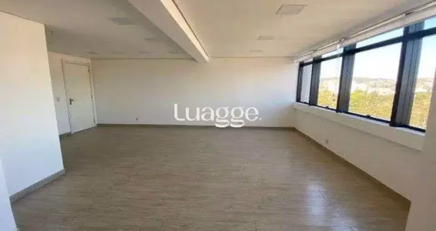 Salas unificadas para locação no bairro cristal - piso laminado - 117m² área privativa - 02 vagas de estacionamento