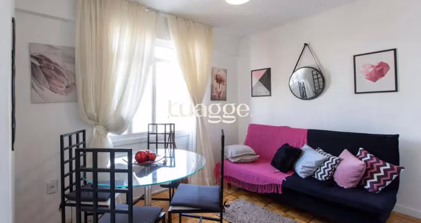 Apartamento 1 dormitório no centro – totalmente mobiliado