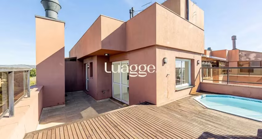 Cobertura com 191m² e 3 dormitórios, 1 suíte, 2 vagas no chácara das pedras