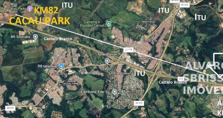Área industrial e comercial a 10km do CACAU PARK.  Com 3.1 milhoes de ms2.  Com frente de 1 km linear beirando a Rodovia Castelo Banco (km75)