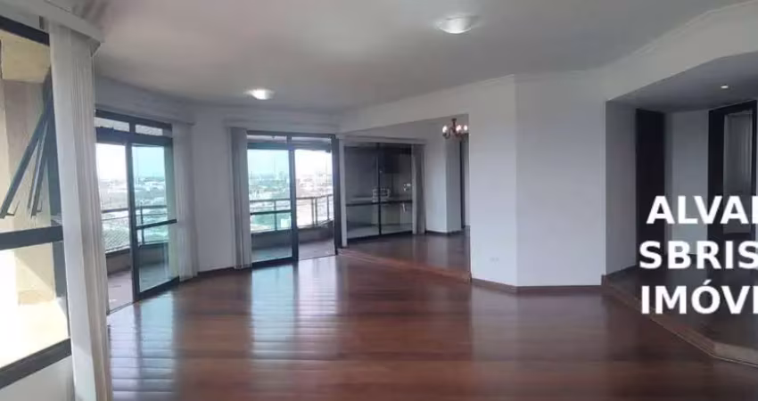 Apartamento com 4 vagas, 4 dormitórios sendo 2 suítes, todos com armários, portas balcões, venezianas automáticas e lindas vistas. 287m2.  1 por andar