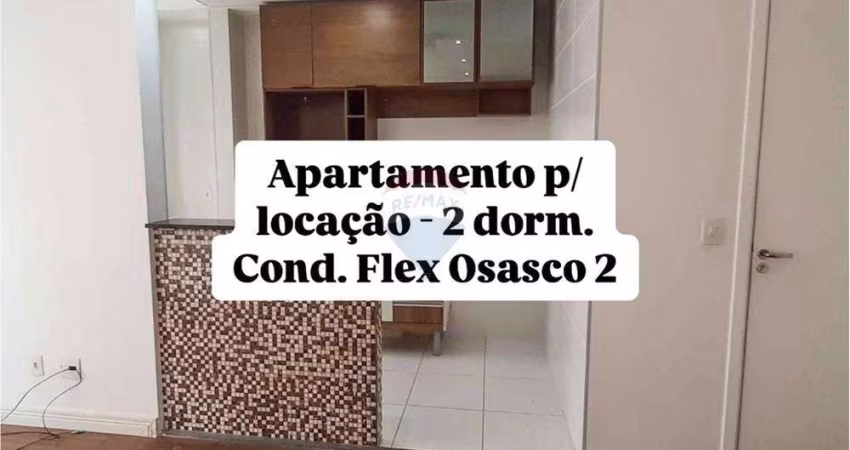 APTO. P/LOCAÇÃO - 2 DORM - 46M² - 1 VAGA - 1.500,00+COND+IPTU - FLEX OSASCO 2 - VIA TRANSVERSAL SUL 200 - NOVO OSASCO