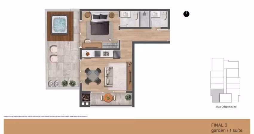 Apartamento garden a preço de custo, com área de lazer, no centro