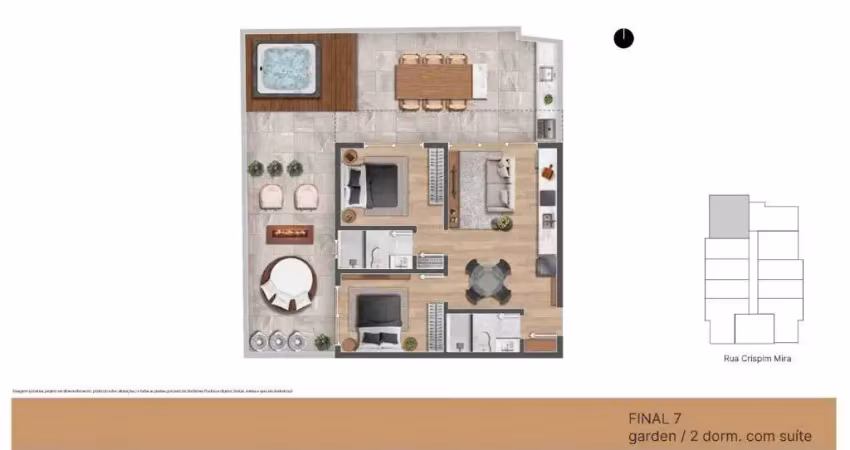 Apartamento garden a preço de custo, com área de lazer, no centro