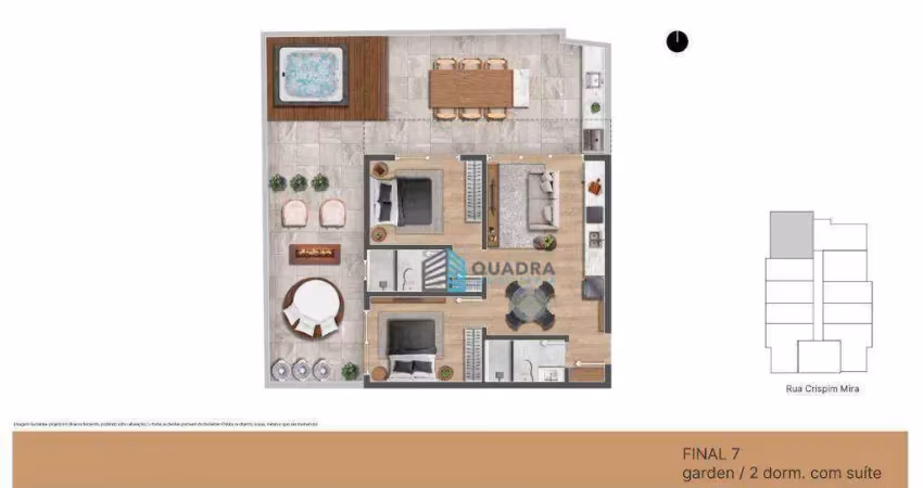 Apartamento garden a preço de custo, com área de lazer, no centro