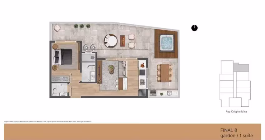 Apartamento garden a preço de custo, com área de lazer, no centro