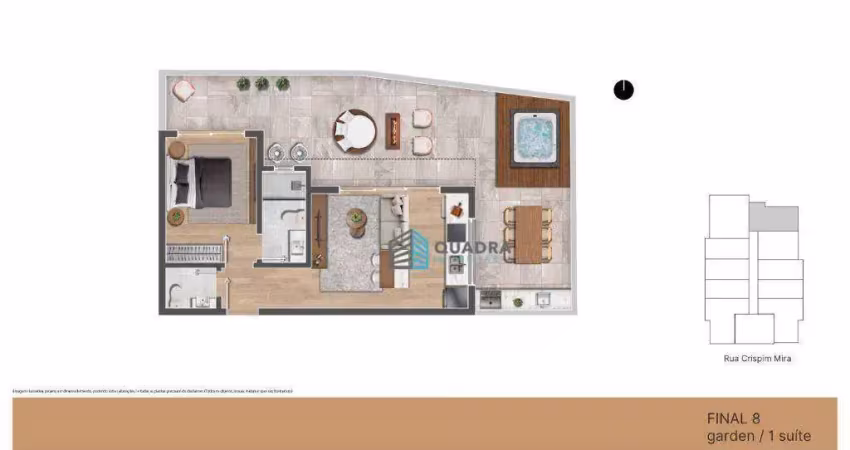 Apartamento garden a preço de custo, com área de lazer, no centro