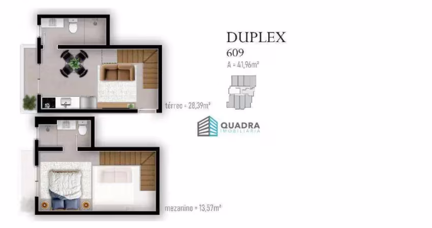 Loft com 1 quarto à venda na Travessa Antenor Cardoso da Silva, Trindade, Florianópolis