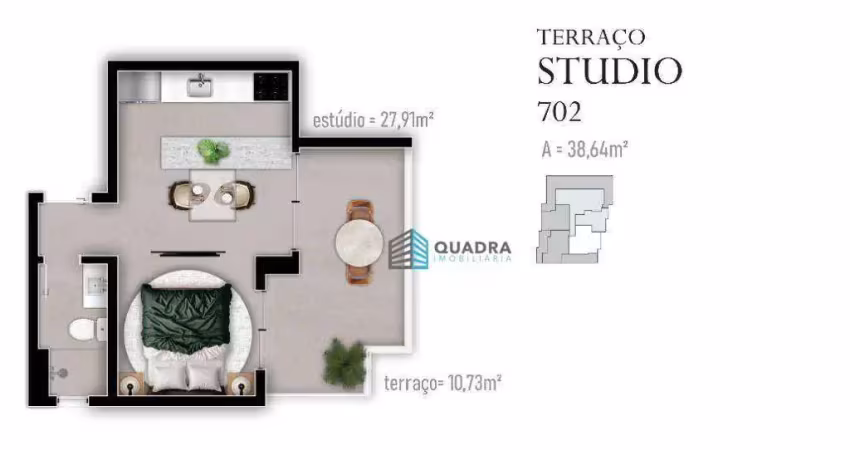 Cobertura com 1 quarto à venda na Travessa Antenor Cardoso da Silva, Trindade, Florianópolis