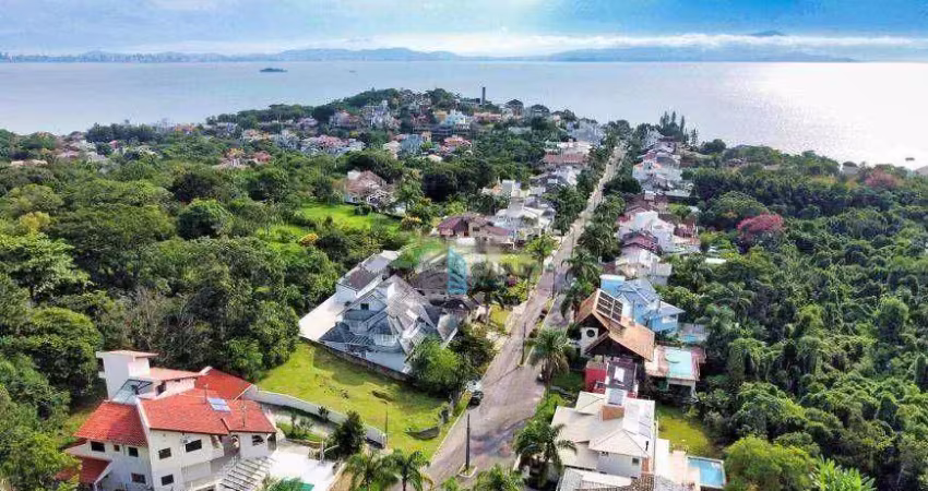 Terreno em condomínio fechado à venda com linda vista para o mar no cacupé, florianópolis !!